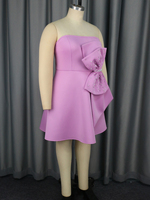 Robes d'été sans bretelles a Line Big Bow Beading Birthday Plus Size Dresses Women
