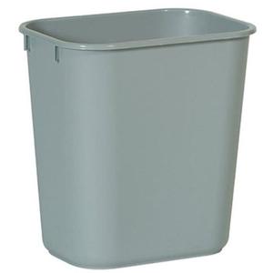Cestino per Rifiuti Rettangolare 13 L in Plastica Grigia per Ufficio e Casa - Product Image 1