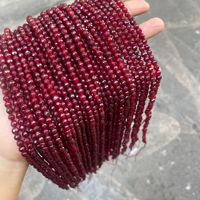 Pierre naturelle cornaline rouge perles rondes en vrac bricolage Bracelet fait main collier accessoire de fabrication de bijoux perle ronde à facettes