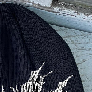 Gorros de última moda para hombre y mujer en color negro, proveedor mayorista de gorros con su propio logotipo, gorro jacquard. - Product Image 5