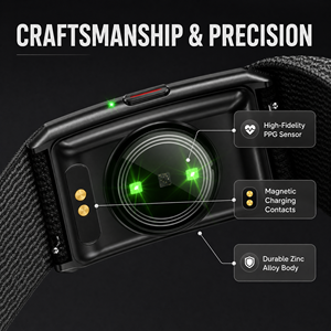 Bracelet intelligent sans écran personnalisé avec logo S07, ultra-fin 7,5 mm, suivi de la santé, OEM ODM, bracelet tissé, moniteur de fréquence cardiaque, moniteur de sommeil, smartband - Product Image 3
