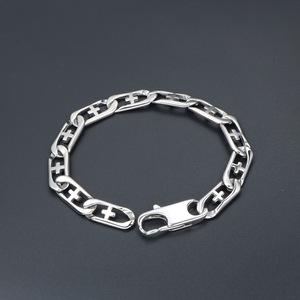 Trendy Cross <b>Titanium</b> Steel Bracelet Unisex Fashion <b>Chain</b> Link Jewelry CE033 - Product Image 2