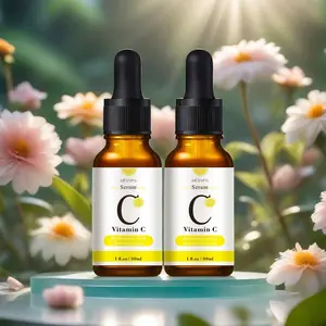 OEM özel etiket cilt bakımı serumu 20% hyaluronik asit ve E vitamini organik Anti-Aging parlatıcı kırışıklık yüz C vitamini Serum