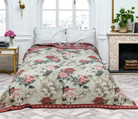 Couvre-lit en jacquard de chanvre/coton écologique de style chinois Gastrodia Elata 230cm*250cm-Yunlin Spring toutes saisons