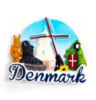 Aimants de réfrigérateur souvenirs d'attractions européennes pour différents pays Danemark France Aimants de réfrigérateur souvenirs de ville touristique
