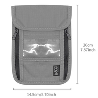 Dompet Leher Anti Air RFID Blocking dari Bahan Nylon, Organizer, Tempat Kartu, Portabel, Tempat Paspor Keluarga