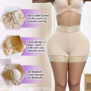 <span class=keywords><strong>Pantalon</strong></span> colombien avec culotte moulante minceur <span class=keywords><strong>taille</strong></span> haute formateur contrôle du ventre maille Shapewear bout à bout Shorts Shaper - Product Image 2