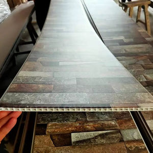 Panel de PVC decorativo para interiores de China de buena calidad, tira dorada, techo <span class=keywords><strong>blanco</strong></span> de PVC con línea dorada - Product Image 2