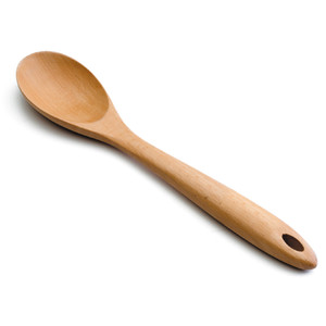 Cucchiaio in legno liscio Brun per cucinare e servire - Product Image 1