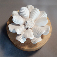 70ml parfum arôme huile vase en céramique blanche fleur en céramique diffuseur d'arôme diffuseur roseau