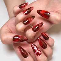 Vente en gros de faux ongles à pression en forme de flocon de neige de Noël |   Ongles gris personnalisables avec paillettes argentées et strass, faux ongles d'hiver