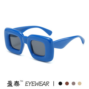 Y2K <b>Square</b> <b>Sunglasses</b> Red PC Frame UV400 Protection Unisex Street Style - Product Image 5