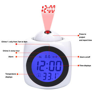 Reloj de Proyección para Techo de Dormitorio, Divertido Reloj Despertador con Proyección de Tiempo en Español y Inglés, Pantalla LCD, Rotación de 180 Grados - Product Image 3
