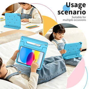 เคส HGD ดีไซน์ใหม่สำหรับ iPad 11 นิ้ว รุ่น A16 และ iPad รุ่นที่ 10 ขนาด 10.9 นิ้ว เคสซิลิโคนกันกระแทกสำหรับเด็ก พร้อมขาตั้ง - Product Image 5