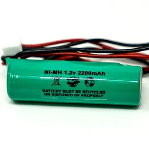 Batterie rechargeable AA 1.2V AA 2200mAh NiMH Batteries avec languettes de soudage pour rasoir à brosse à dents électrique Philips