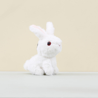 Vente en gros OEM Mignon mini lapin pelucheux peluche porte-clés pendentif sac décoration poupée personnalisé peluche lapin jouets