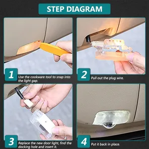 Đèn chiếu logo ô tô Toyota, phụ kiện đèn cửa xe tự động, đèn chiếu không dây cho <span class=keywords><strong>Reiz</strong></span> MARK X, đèn ma chiếu cửa - Product Image 6