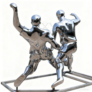 Espejos Modernos Personalizados de Acero Inoxidable, Esculturas de Figuras de Fútbol, Pulidos, Graduación, Amor, 3D, Campus, Gimnasio, Parque - Product Image 3