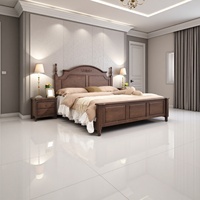 Ensemble de chambre à coucher sur mesure de style américain complet Lit, table de chevet, armoire, commode et coiffeuse pour appartements