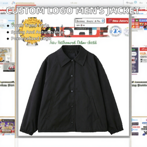 Chaqueta Bomber Formal de Alta Calidad con Logotipo Personalizado para Hombre, Primavera, Resistente al Viento, Impermeable, Nailon No Tejido, OEM - Product Image 2