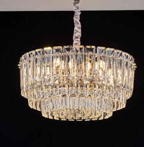 38 pollici elegante <span class=keywords><strong>lampadario</strong></span> di cristallo lampada lampada oro forma ovale per sala da pranzo cucina isola E12 <span class=keywords><strong>lampadina</strong></span> - Product Image 2