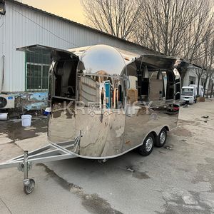 Street Mobile Tea Coffee Hotdog Cart Concession Burger Van Catering Trailer Fully Equipped BBQ Pizza Food Truck with Grill <b>Oven</b> - Product Image 1