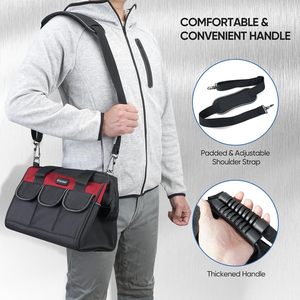 Free sample Hand Open Top Electrician Heavy Duty 21-Pocket <b>Tool</b> Storage Caddy Organizer Bag - Product Image 6