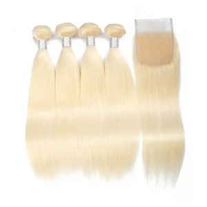 Prix raisonnables, extensions de cheveux humains brésiliens Remy lisses de 40 pouces avec 613 mèches, aucun traitement chimique - Product Image 1
