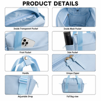 Sac de sport imperméable en gros avec compartiment sec/humide, sangle réglable pour femme, idéal pour le fitness, le yoga, les voyages, sac à bandoulière
