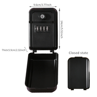Caja de Seguridad para Llaves con Montaje en Pared, Código de 4 Dígitos, con Llave de Emergencia, Caja de Seguridad con Combinación para Casa, Inmobiliaria, Apartamento