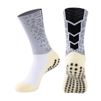 Chaussettes de yoga longues à blocs de couleur, tendance, pour Pilates et danse, avec grip, souples, élégantes et protectrices