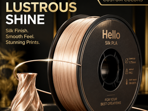 เส้นใยพิมพ์ 3 มิติ Hello Silk PLA ขนาด 1.75 มม. สำหรับเครื่องพิมพ์ 3 มิติ ทนความร้อน 220 องศาเซลเซียส เงางาม สีสันตามสั่ง สำหรับ Bambu Lab - Product Image 5