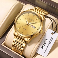 Montre Aili Feida pour homme avec bracelet en acier inoxydable, mouvement à quartz authentique, cadran à aiguilles, luminescent, étanche 30M, boîtier en alliage 40mm