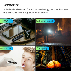 Mini lampe <span class=keywords><strong>torche</strong></span> tactique à clé, en alliage d'aluminium, <span class=keywords><strong>rechargeable</strong></span>, étanche IP44, lampe <span class=keywords><strong>torche</strong></span> LED de camping, 35-100 lumens, noir, à intensité variable - Product Image 6