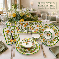 Plateau de service élégant de style américain en forme de citron, vaisselle, plateau à fromage, bol à soupe pour banquets de mariage et dîners
