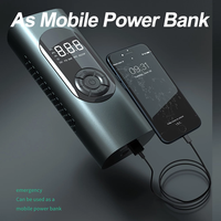 Compresseur d'air portable sans fil 12V 6000mAh pour pneus de voiture avec manomètre numérique et moniteur de pression des pneus, mini en plastique