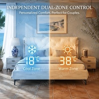 Surmatelas intelligent à contrôle de température, coussin rafraîchissant à eau, double zone pour couples – lit rafraîchissant et chauffant 180x200