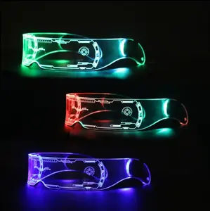 新しいLEDメガネ未来的なライトアップメガネ大人のための発光メガネパーティー用品パーティー