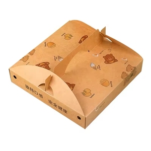 Carton ondulé kraft recyclé personnalisé vernis finition mate stratification brillante boîtes d'emballage alimentaire en papier d'art comportant - Product Image 6