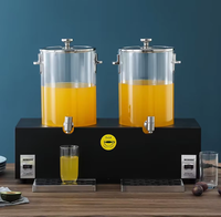 Distributeur de jus électrique à réservoir unique/double 220v Réfrigération en plastique en acier inoxydable 10L20L Distributeur de machine à boissons froides