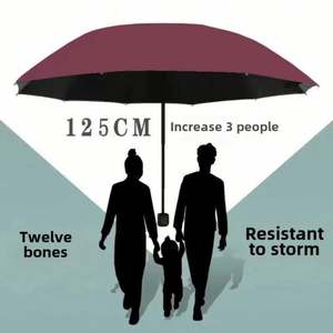 Paraguas de Golf Automático, Impermeable, de Gran Tamaño, con Logotipo Personalizado, Diseño Recto Negro, Promoción de Fábrica OEM - Product Image 6