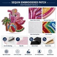 Fabricant de patchs brodés à sequins personnalisés OEM, à coudre ou à thermocoller, pour vêtements de marque, accessoires de mode