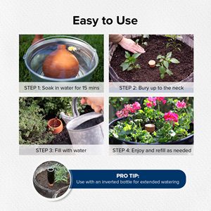 Olla classique grand pot d'auto-arrosage en <span class=keywords><strong>terre</strong></span> <span class=keywords><strong>cuite</strong></span> Pot de fleur polyvalent pour jardins lits surélevés intérieur pépinière vacances-friendly - Product Image 6
