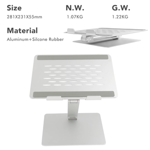 Great Roc Recommended OEM/ODM Support de <span class=keywords><strong>lit</strong></span> pour <span class=keywords><strong>tablette</strong></span> en aluminium pour ipad Support pour <span class=keywords><strong>ordinateur</strong></span> <span class=keywords><strong>portable</strong></span> pliable de 17 pouces réglable - Product Image 3