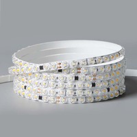 Bande lumineuse LED à lentille optique AC220V IP20 SMD3030 100D/M, lumière douce, 18W/m, largeur 8mm, 14W/m, 50m/rouleau, réflexion diffuse, haute luminosité