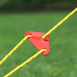 Grande tente triangulaire d'extérieur avec boucle, auvent en tissu Oxford, corde coupe-vent en acier allié et pièce anti-tension pour le camping - Product Image 4