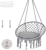 Fabriqué en Chine, hamac suspendu rond moderne pliable, chaise suspendue pour animaux de compagnie en macramé à franges, pour jardin extérieur, patio