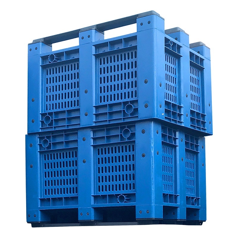 Reclaimed pallet plastic container shipping crate mesh storage bin for warehouse racking