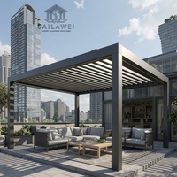 Pergola Bioclimatique Motorisée 4x4m en Aluminium à Toit à Lames Orientables Étanche, Gazebo Électrique Moderne pour Villa et Patio – Vente Chaude Direct Usine