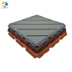 Bricolage <span class=keywords><strong>imitation</strong></span> <span class=keywords><strong>bois</strong></span> plastique imperméable plancher extérieur imbriqué Composite pont Patio terrasse carreaux - Product Image 6